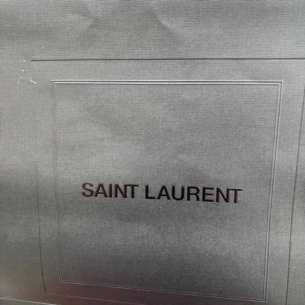 Saint Laurent Black Shopping Tote Bag with Logo - Picture 4 of 10